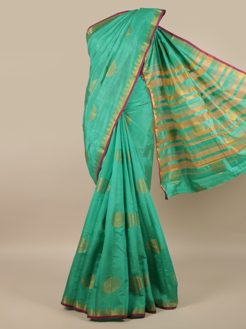 

Pothys Green Woven Design Jute Silk Saree