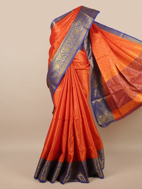 

Pothys Rust & Blue Ethnic Motifs Saree