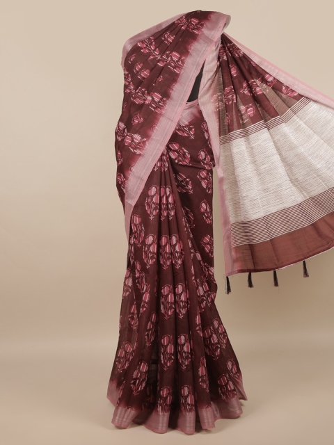 

Pothys Maroon Floral Printed Cotton Blend Saree