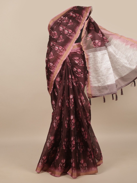 

Pothys Purple Floral Zari Saree
