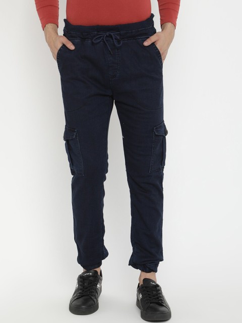 

V2 Value & Variety Men Navy Blue Cargos Trousers