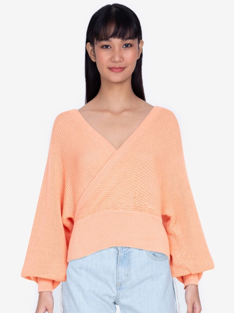 

ZALORA BASICS Orange Wrap Top