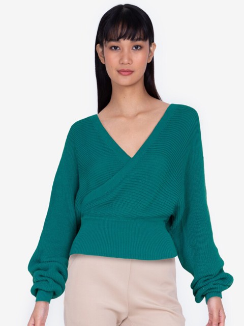 

ZALORA BASICS Green Wrap Top