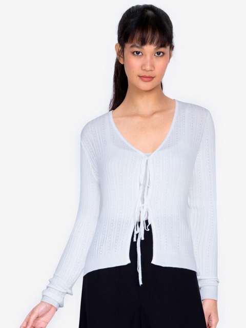 

ZALORA BASICS Women White Striped Shirt Style Top