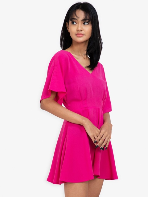 

ZALORA BASICS Women Pink Playsuit