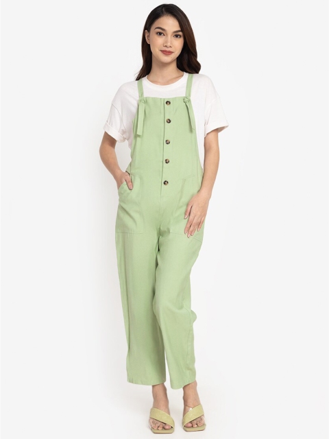 

ZALORA BASICS Green & White Halter Neck Two-Piece