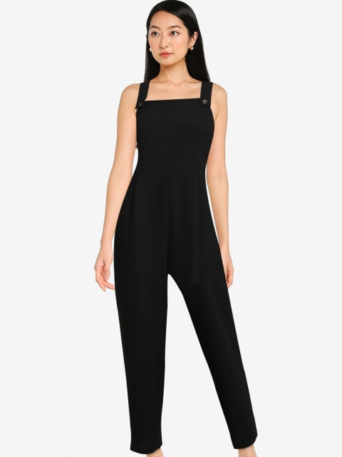 

ZALORA BASICS Black Solid Jumpsuit