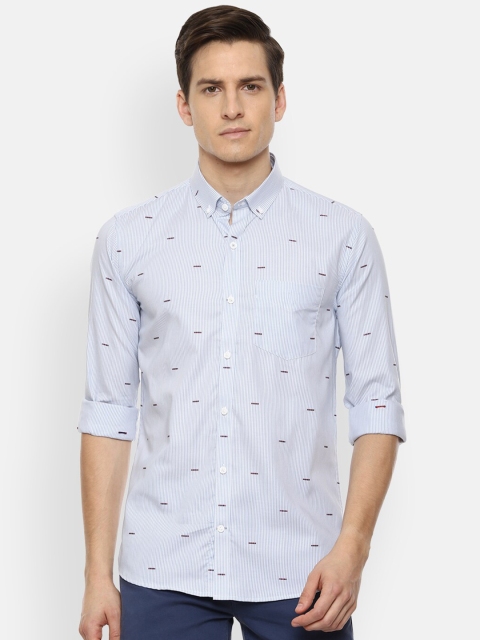 

Louis Philippe Sport Men Blue Slim Fit Striped Casual Shirt