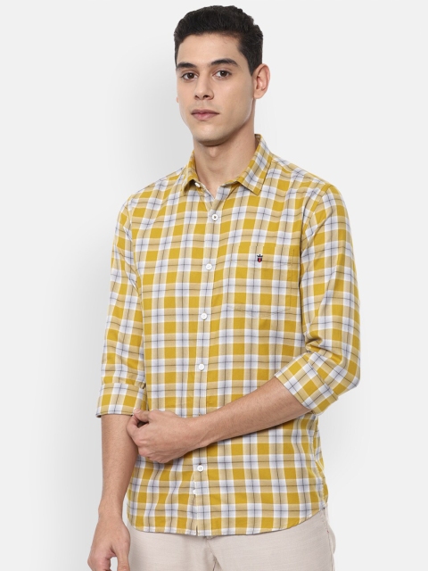 

Louis Philippe Sport Men Yellow Slim Fit Checked Casual Shirt