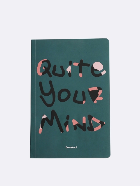 

Bewakoof Green Solid Ruled Notebook