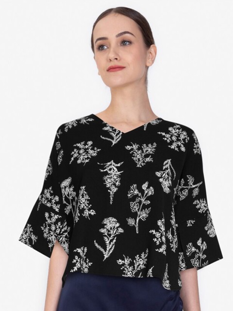 

ZALORA WORK Women Multicoloured Floral Printed Top, Multi