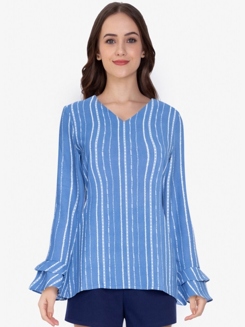

ZALORA WORK Women Multicoloured Striped Top, Multi