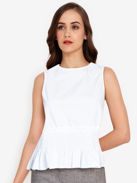 

ZALORA WORK White Sleeveless Top
