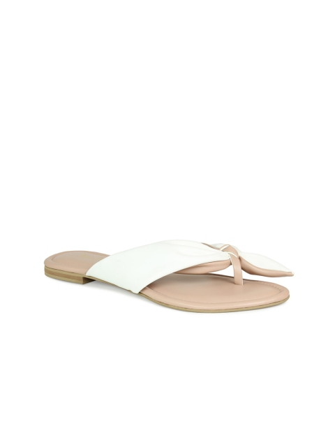 

Inc 5 Women Beige One Toe Flats with Bows