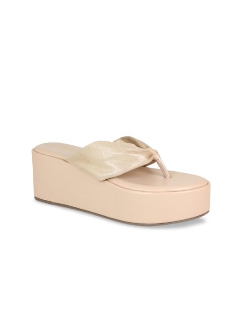 

Inc 5 Women Peach-Coloured Wedge Sandals
