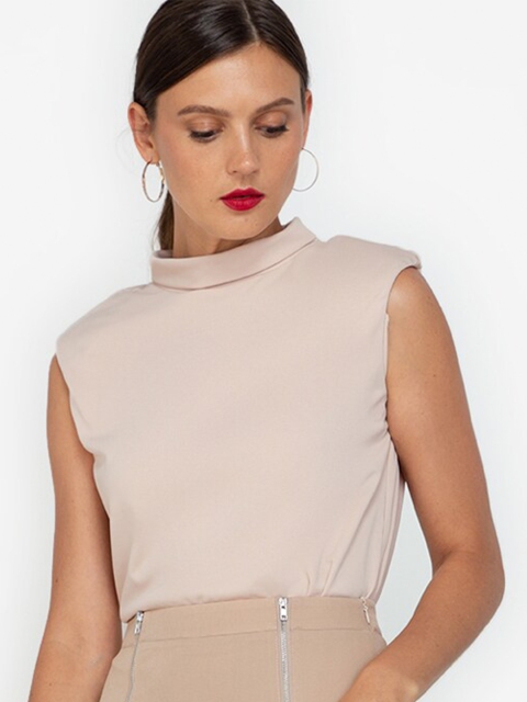 

ZALORA WORK Beige Solid Top