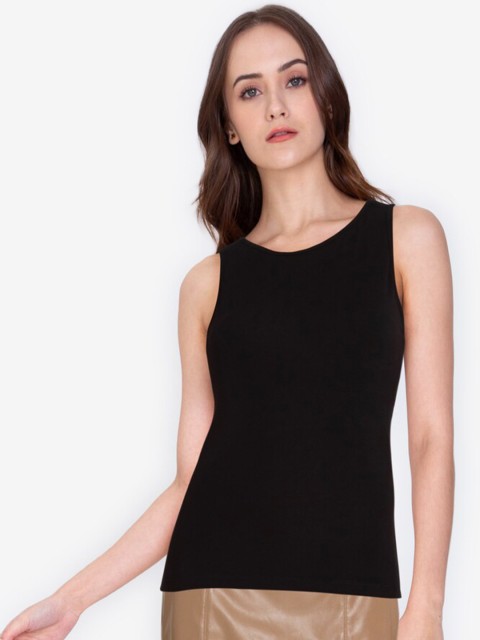 

ZALORA WORK Black Scoop Tank Top
