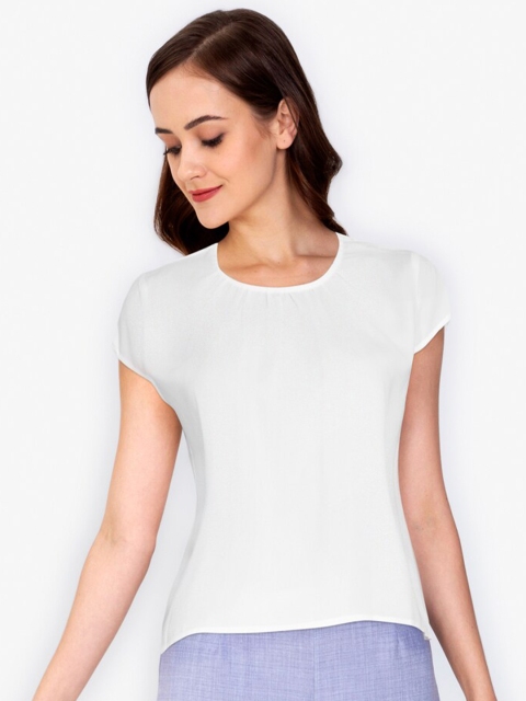 

ZALORA WORK Women White Cap Sleeves Top