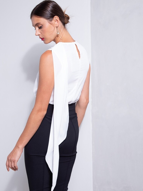 

ZALORA OCCASION White Styled Back Top