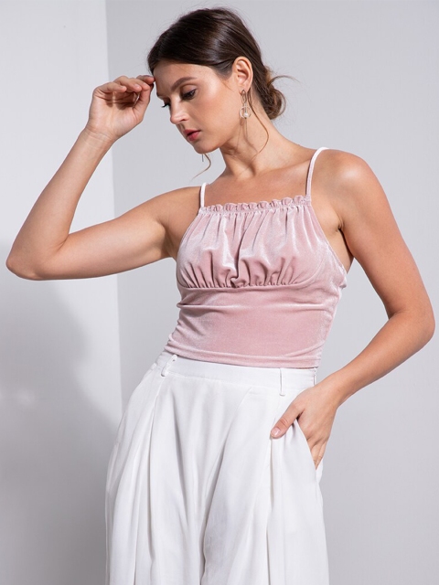 

ZALORA OCCASION Pink Ruched Bralette