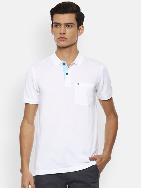 

Van Heusen Sport Men White Solid Polo Collar T-shirt