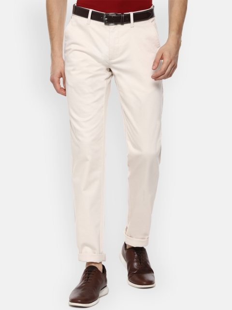 

Louis Philippe Sport Men Beige Solid Slim Fit Trousers