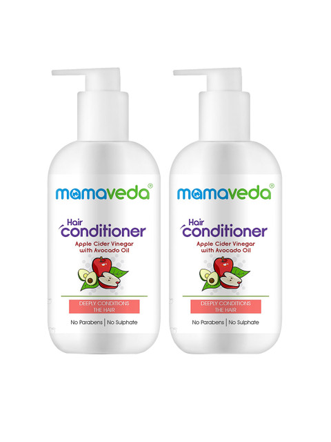 

Mamaveda Set of 2 Apple Cider Vinegar Hair Conditioner with Avocado - 500 ml, White