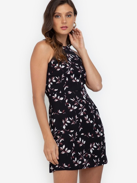

ZALORA WORK Multicoloured Floral Halter Neck Sheath Mini Dress, Multi