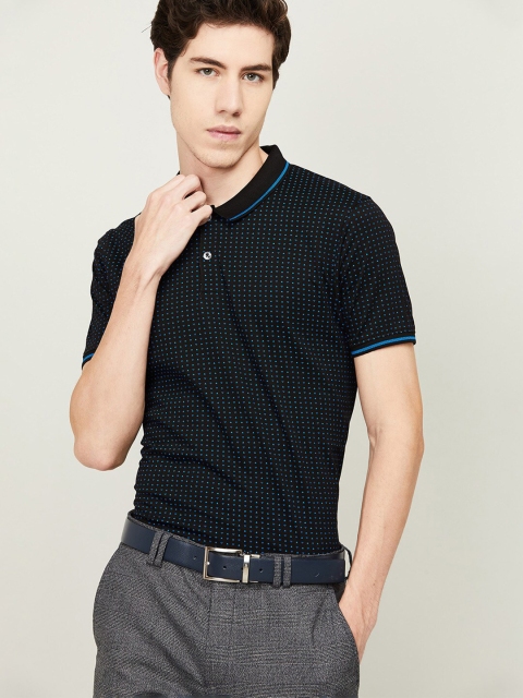 

CODE by Lifestyle Men Black Printed Polo Collar T-shirt