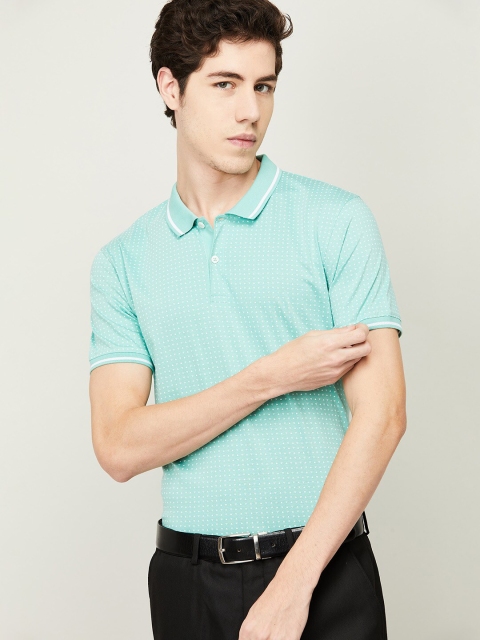 

CODE by Lifestyle Men Green Polo Collar T-shirt