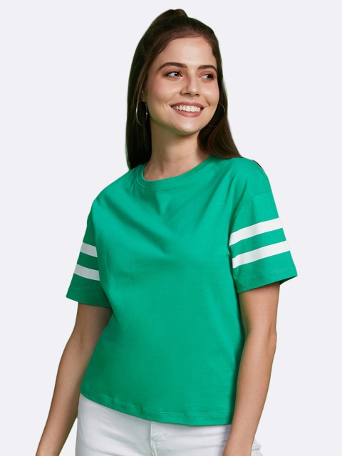 

Bewakoof Green solid Top