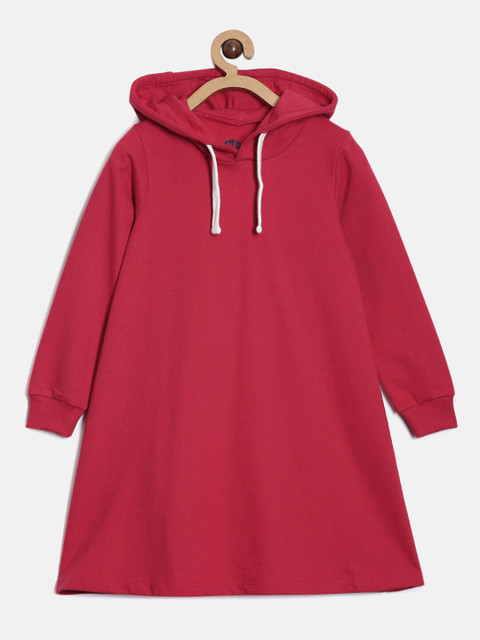 

YK Red A-Line Sweatshirt Dress