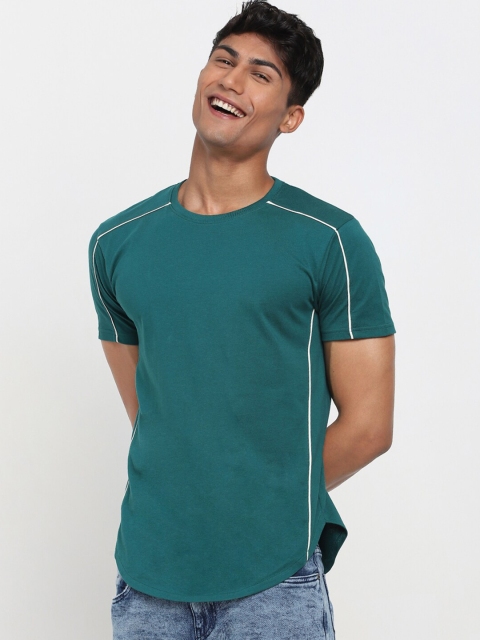 

Bewakoof Men Green Solid T-shirt