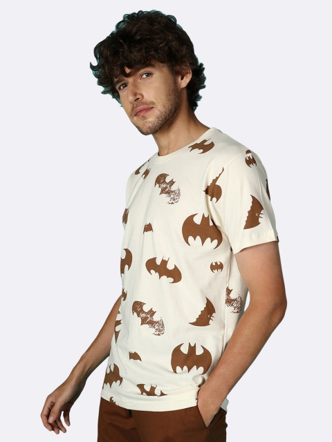 

Bewakoof Men White Batman Logo Printed T-shirt