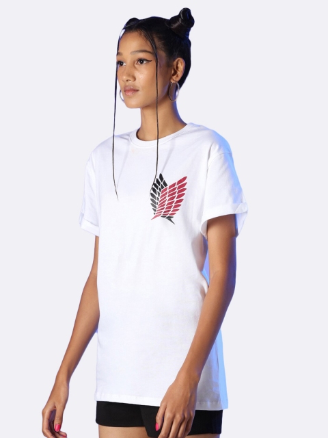 

Bewakoof Women White Mikasa Printed T-shirt