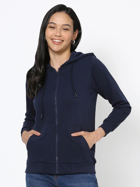 

Bewakoof Women Navy Blue Hooded Sweatshirt