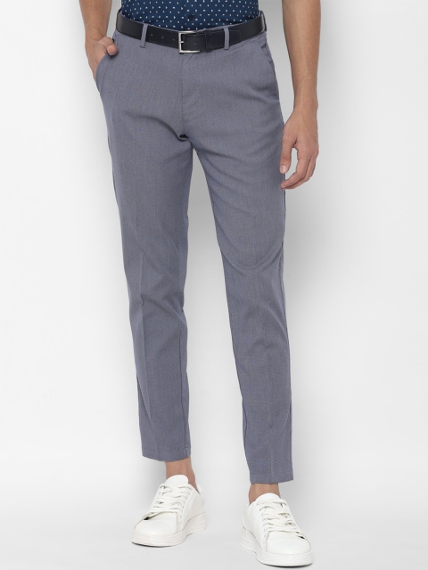 

Allen Solly Men Blue Textured Slim Fit Trousers