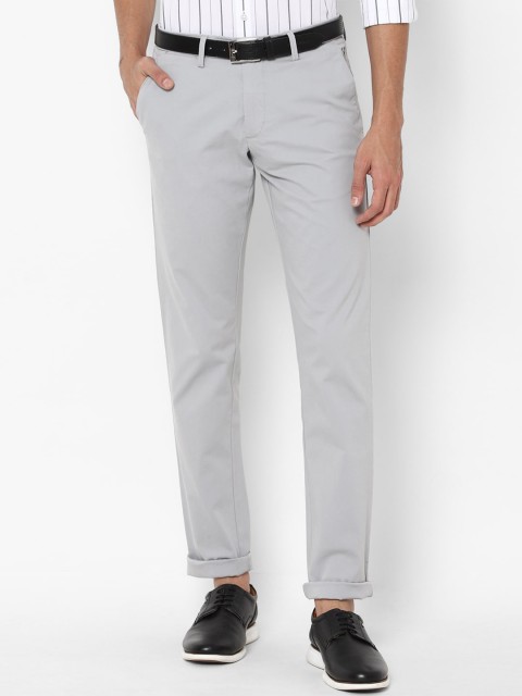 

Allen Solly Men Grey Slim Fit Trousers