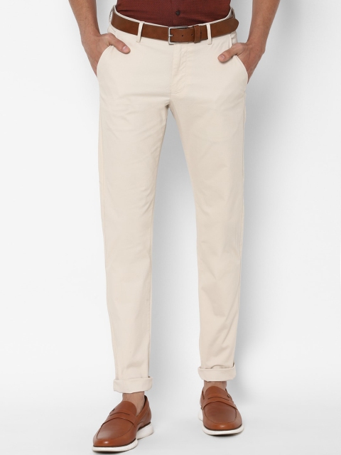 

Allen Solly Men Cream Slim Fit Trousers