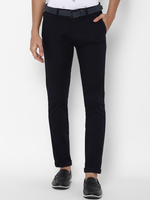 

Allen Solly Men Navy Blue Slim Fit Trousers