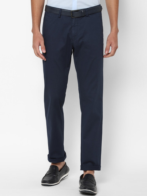 

Allen Solly Men Navy Blue Trousers