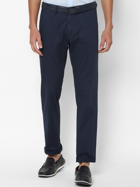 

Allen Solly Men Navy Blue Trousers