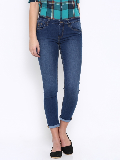 

Flying Machine Women Blue Twiggy Super Skinny Fit Mid Rise Clean Look Jeans