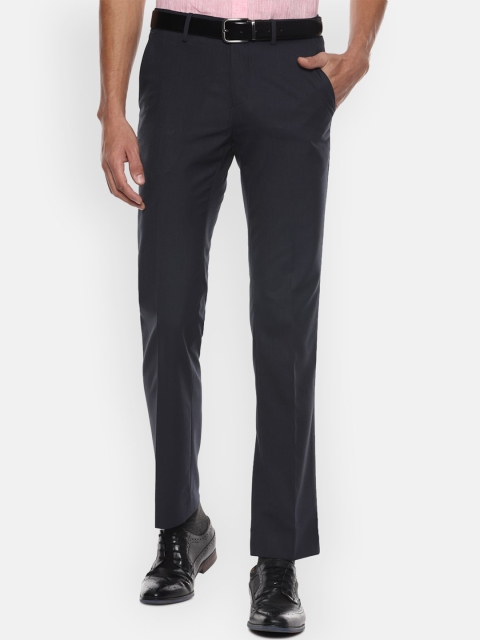 

Van Heusen Men Navy Blue Slim Fit Trousers