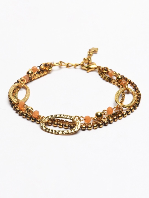 

DIVA WALK EXCLUSIVE Women Gold-Toned Beaded Bracelet