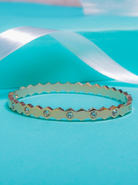 

DIVA WALK EXCLUSIVE Women Rose Gold Brass Rose Gold-Plated Bangle-Style Bracelet