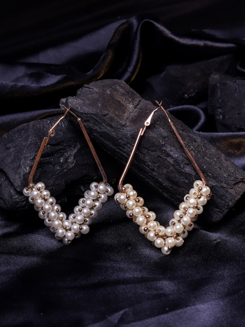 

DIVA WALK EXCLUSIVE Rose Gold & White Diamond Shaped Drop Earrings