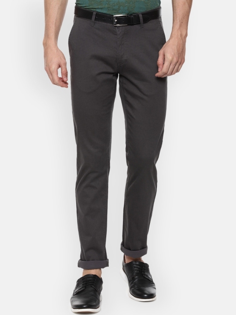 

Van Heusen Sport Men Grey Textured Slim Fit Trousers