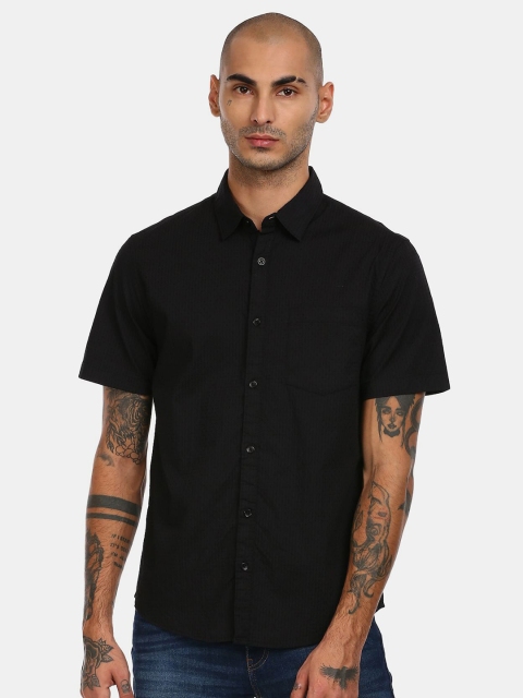 

Ruggers Men Black Cotton Casual Shirt