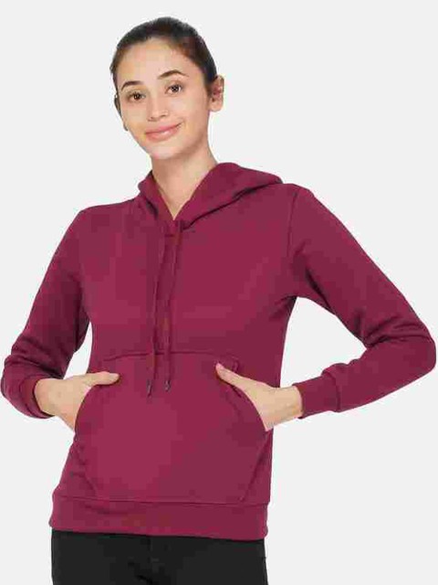 

NEU LOOK FASHION Women Burgundy Printed Sweatshirt